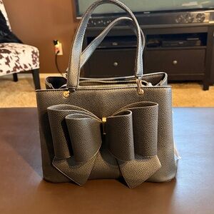 Elegant Black Bow Handbag
